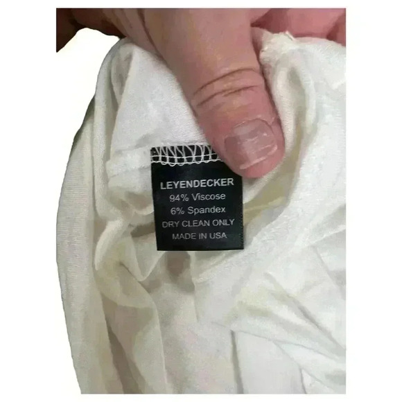 Leyendecker Women's White Basic Tank Top Camisole Size S - Picture 4 of 6